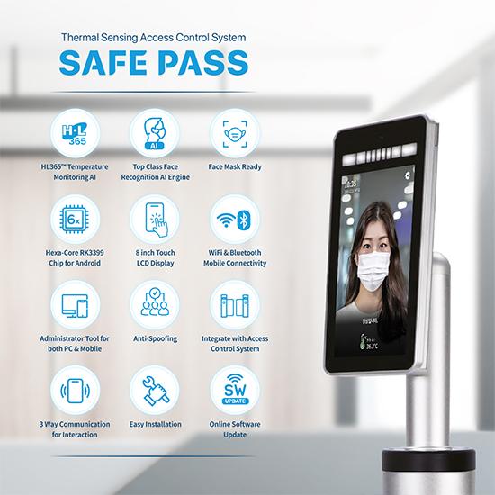 Máy nhận dạng khuôn mặt "Safe Pass" kết hợp đo thân nhiệt LG