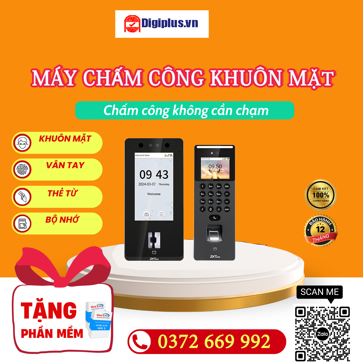 máy chấm công khuôn mặt tốt nhất