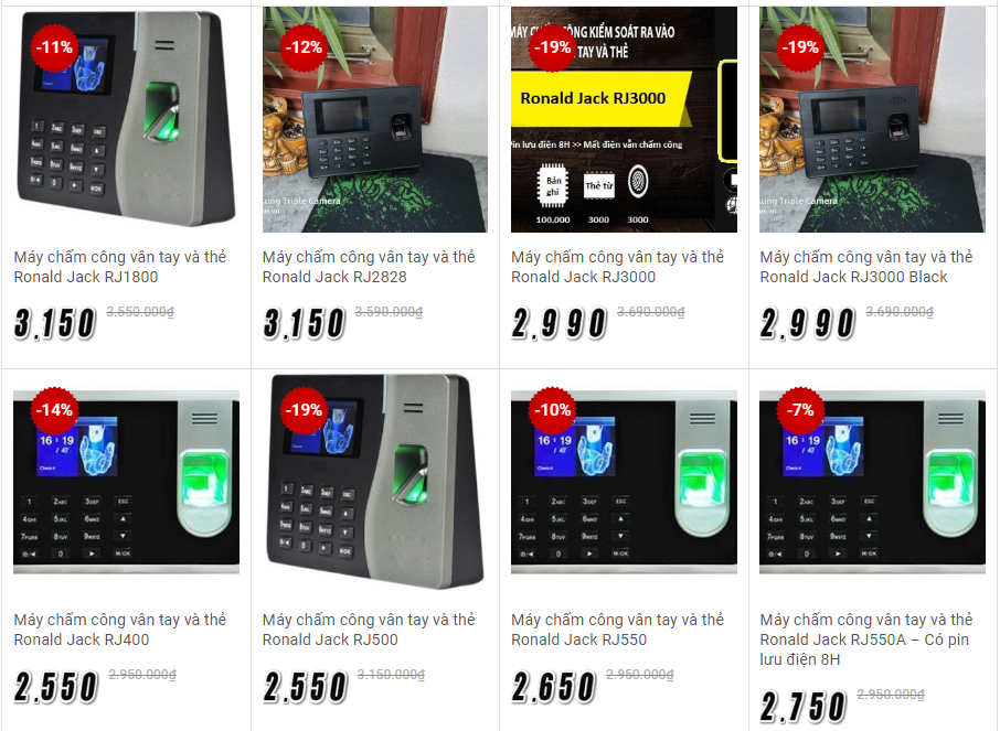 Các sản phẩm máy chấm công giá rẻ tại Digiplus
